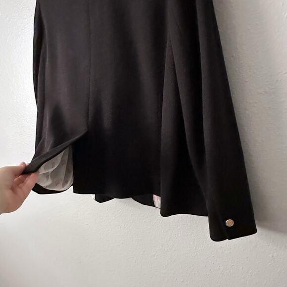 Talbots Cotton Pique Black Blazer Crest Button Blazer‎ Women's Size 18w Petite - Picture 12 of 15